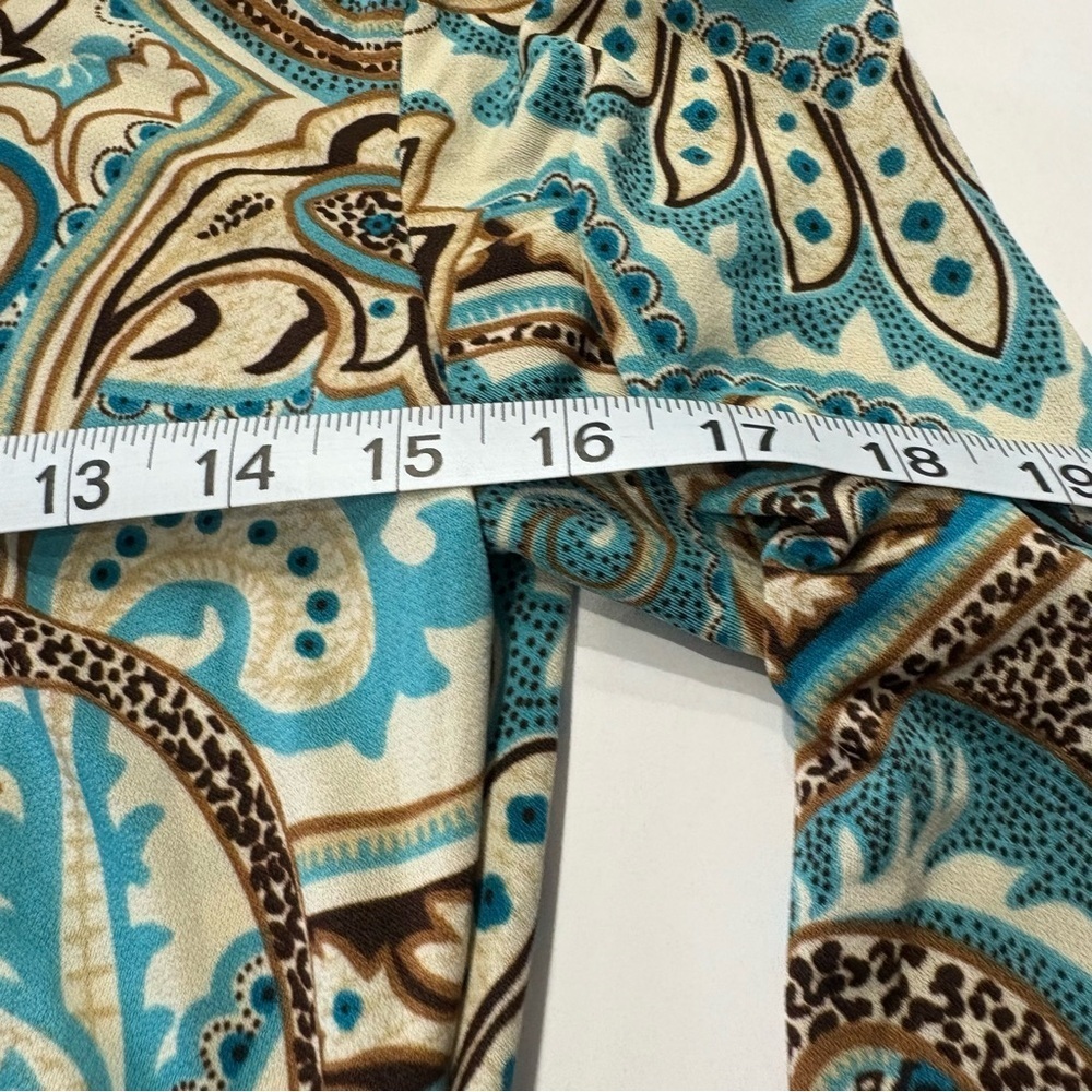 Maurices Y2K Paisley Long Sleeve Scoop Neck Boho Top Size Medium - Picture 5 of 6